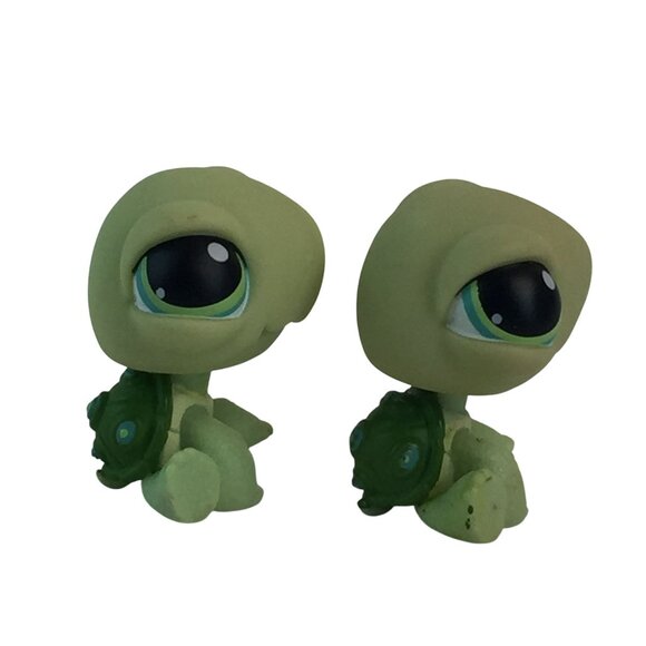 Littlest Pet Shop 321 Turtle Green Eyes 504 Turtle Pink Diamond Eyes Lot of 4 - Picture 4 of 14